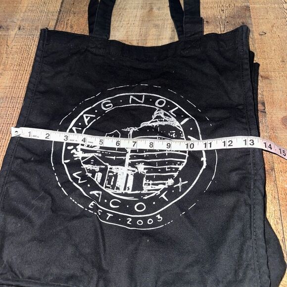 Canvas Tote Shopping Bag Magnolia Waco Texas Black - Picture 4 of 9